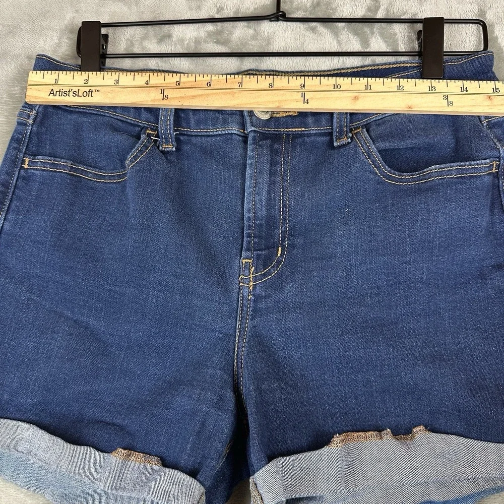 Old Navy Jean Shorts Women's 6 Denim Blue Rolled Cuff
